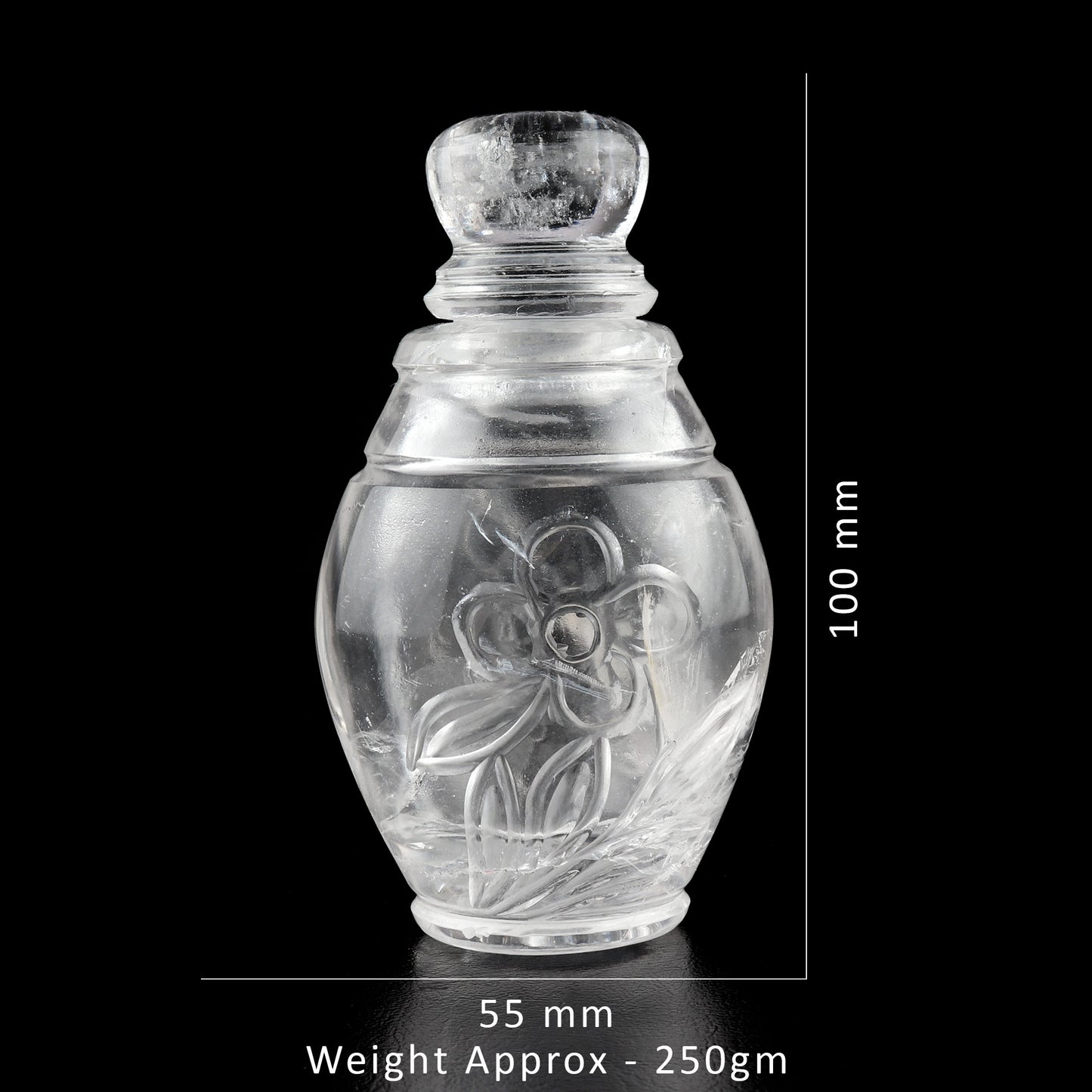 Crystal Quartz Holy Water Bottle