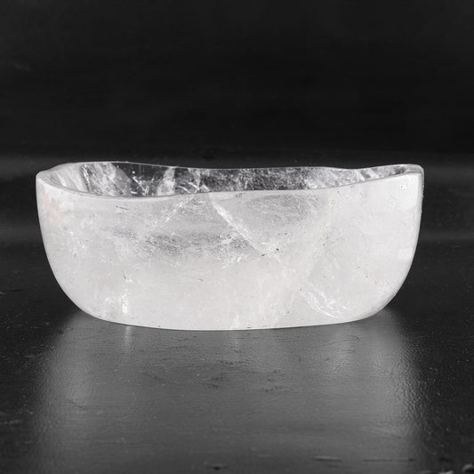 Vintage Crystal Quartz Freeform Bowl