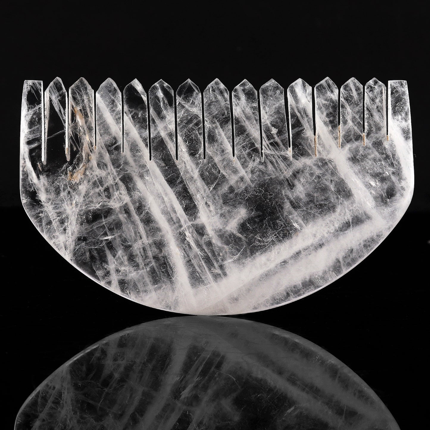 Crystal Quartz Decorative Comb