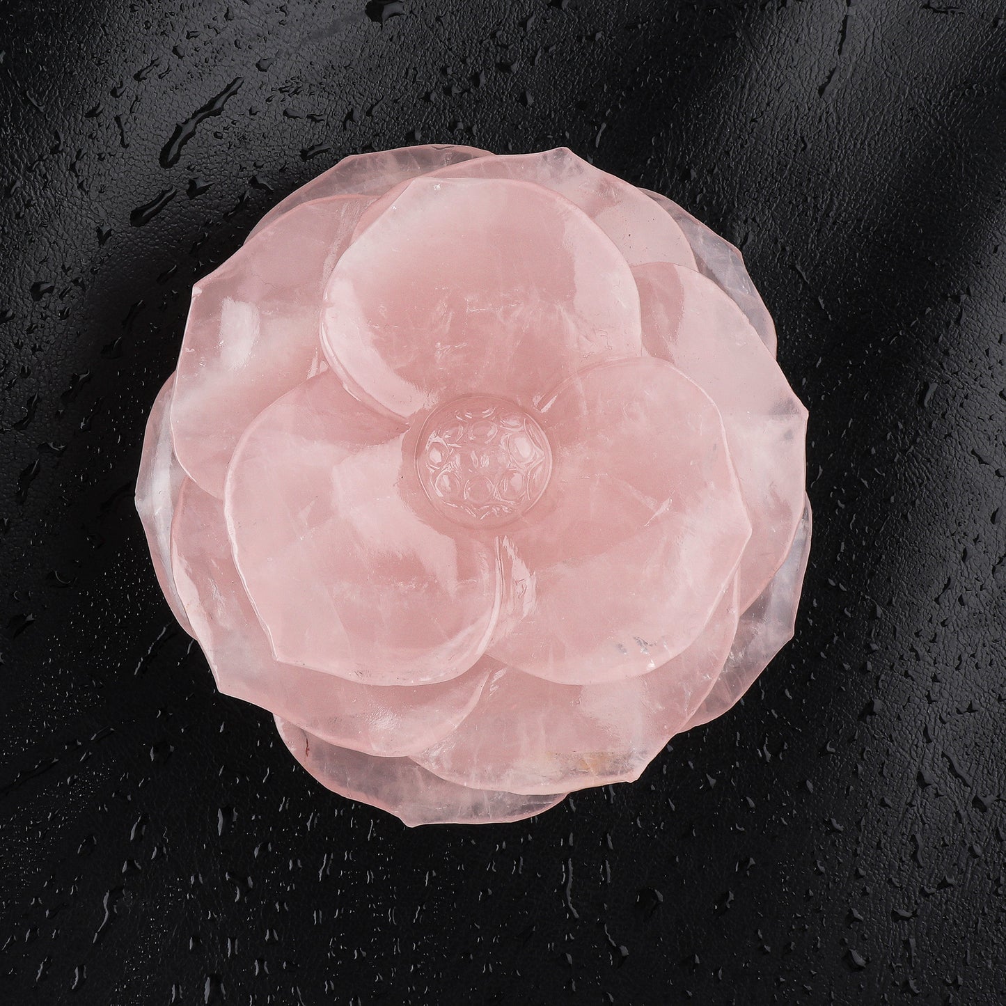 Rose Quartz Lotus Flower