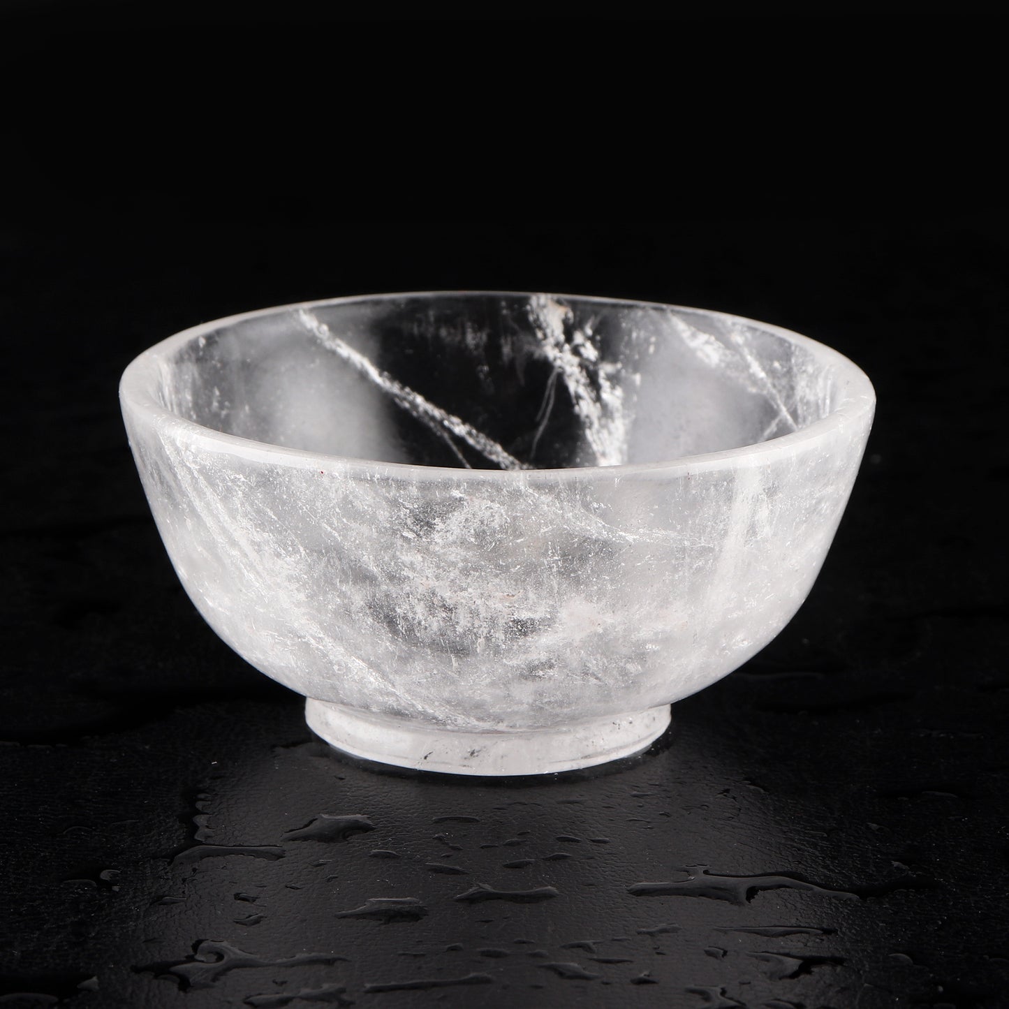Natural Rock Crystal Bowl with Spoon
